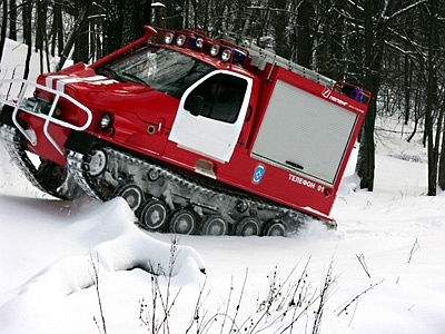 Пожарный снегоболотоход на базе ГАЗ-3409 Бобр